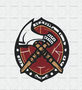 Wikingeraxt und Schild